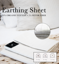 Load image into Gallery viewer, Single Earthing/Grounding Organic Cotton Flat Bed Sheet
