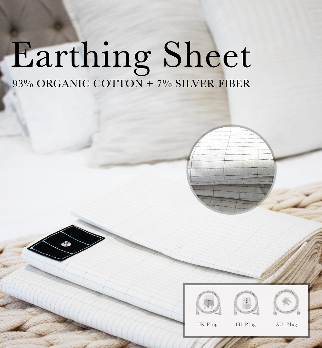 Earthing/Grounding Organic Cotton Flat Bed Sheet