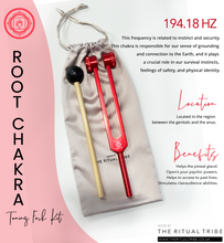 Load image into Gallery viewer, Root Chakra Tuning Fork Kit ~ 194.18 Hz
