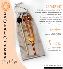 Load image into Gallery viewer, Sacral Chakra Tuning Fork Kit ~ 210.42 Hz
