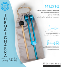 Load image into Gallery viewer, Throat Chakra Tuning Fork Kit ~ 141.27 Hz
